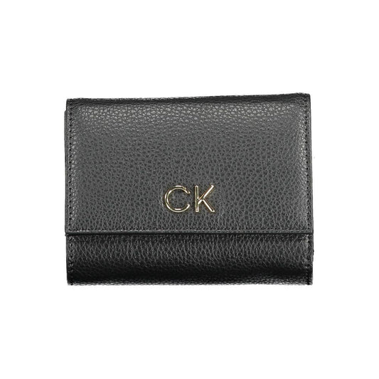 Calvin Klein – Schwarze Polyethylen-Geldbörse für Damen