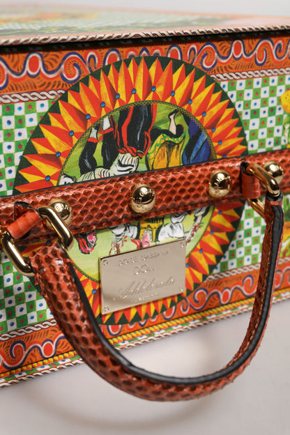 Dolce &amp; Gabbana Schwarzes Kleid Keramik Porzellan Mode Leder Sicily Dolls
