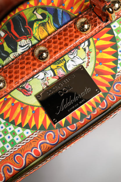 Dolce &amp; Gabbana Schwarzes Kleid Keramik Porzellan Mode Leder Sicily Dolls