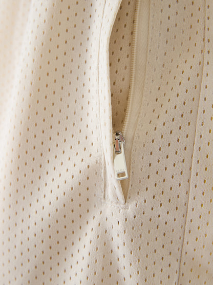 Cremefarbene Gucci-Shorts aus Polyester mit Logo