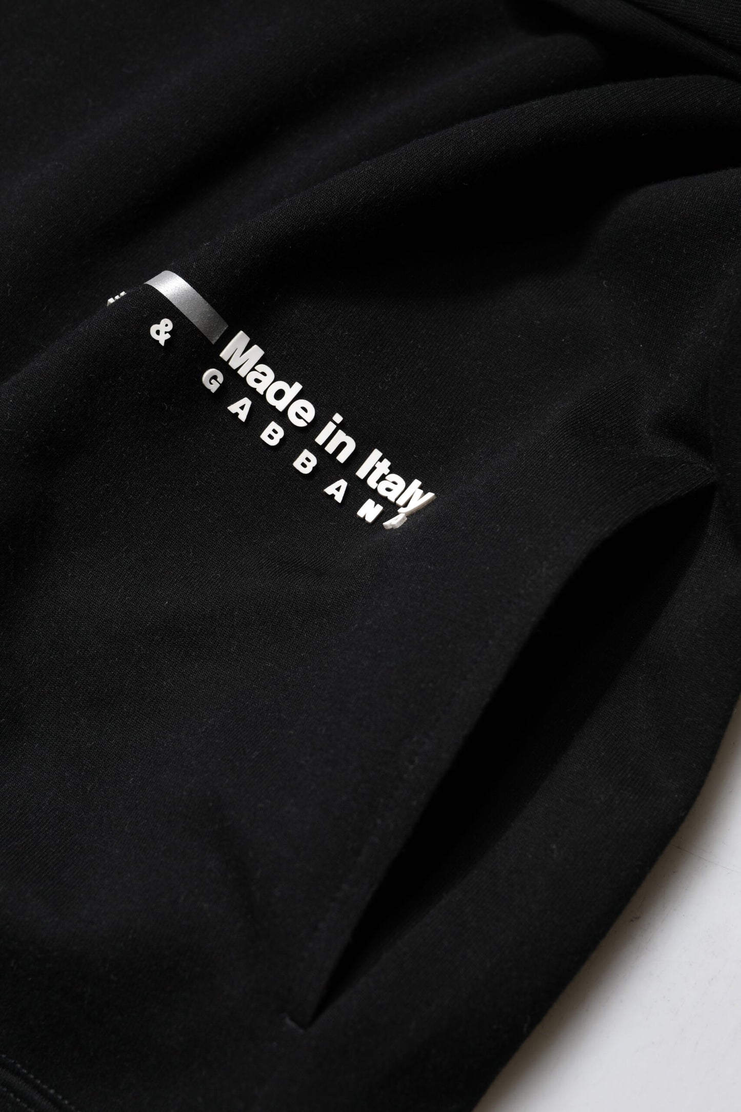 Dolce &amp; Gabbana – Schwarzer Strickpullover aus Baumwolle mit Logo