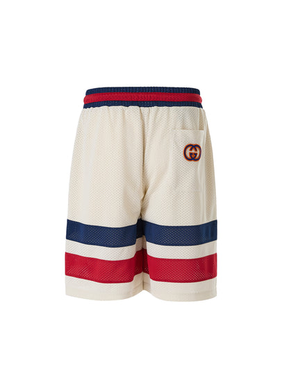 Cremefarbene Gucci-Shorts aus Polyester mit Logo