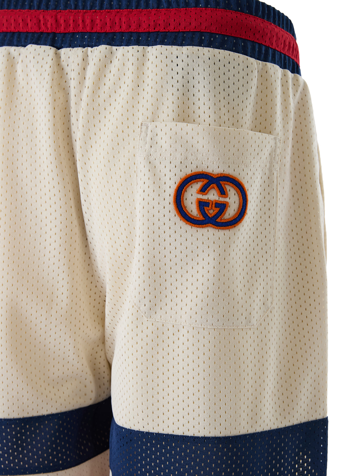 Cremefarbene Gucci-Shorts aus Polyester mit Logo