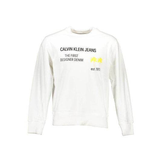 Calvin Klein Unisex-Sweatshirt aus weißer Baumwolle