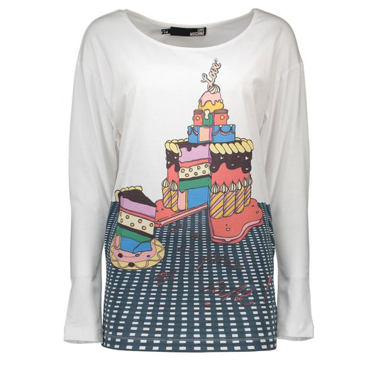 Love Moschino – Weißes Unisex-T-Shirt aus Baumwolle