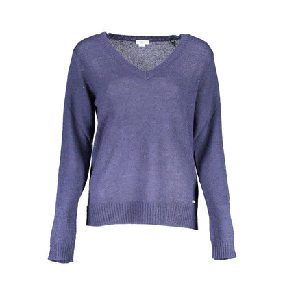 US POLO ASSN. Blauer Acryl-Damenpullover