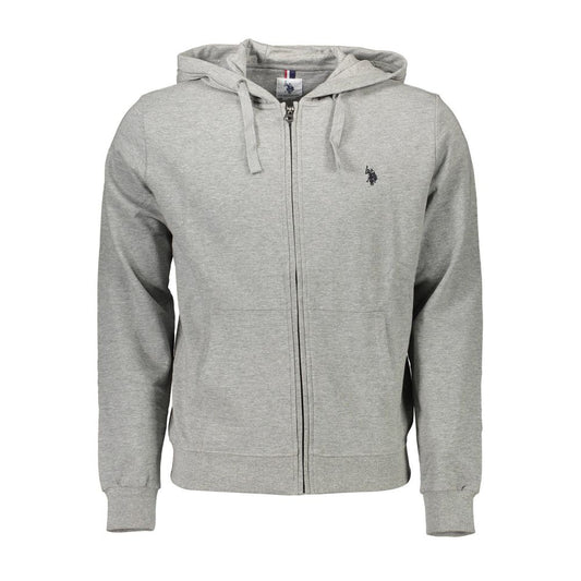US POLO ASSN. Grauer Baumwollpullover für Herren
