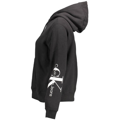 Calvin Klein Damen Sweatshirt aus schwarzer Baumwolle