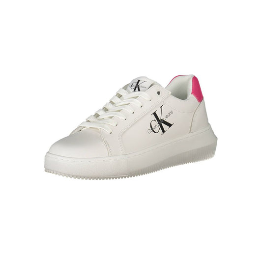 Calvin Klein Damen-Sneaker aus weißem Leder
