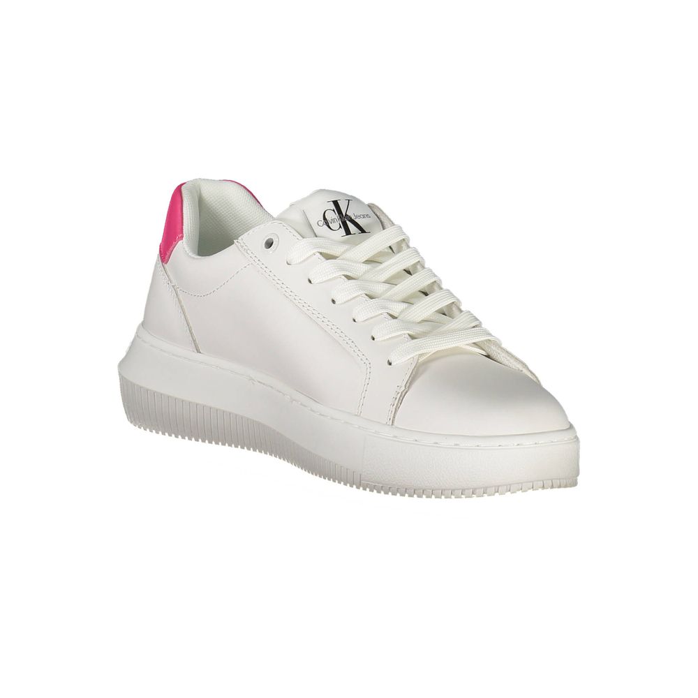 Calvin Klein Damen-Sneaker aus weißem Leder