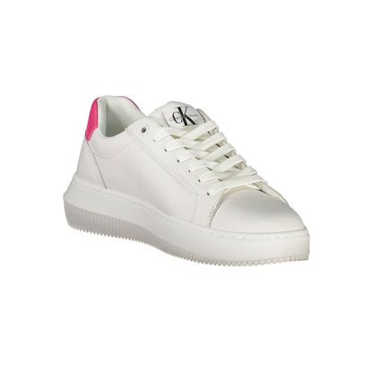 Calvin Klein Damen-Sneaker aus weißem Leder