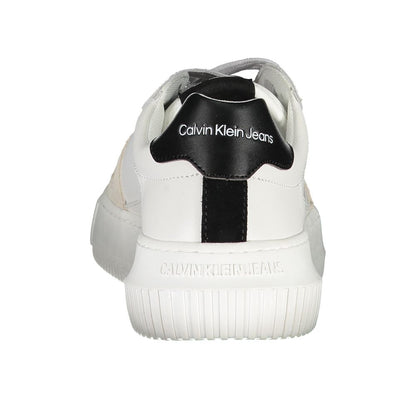 Calvin Klein – Weißer Polyester-Sneaker