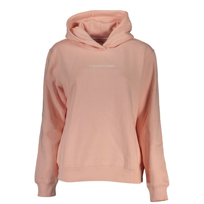 Calvin Klein – Schickes Fleece-Sweatshirt mit Kapuze in Rosa