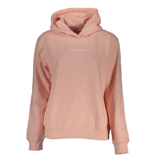 Calvin Klein – Schickes Fleece-Sweatshirt mit Kapuze in Rosa