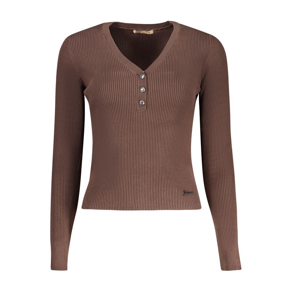 Guess Jeans – Brauner Viskosepullover