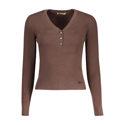 Guess Jeans – Brauner Viskosepullover
