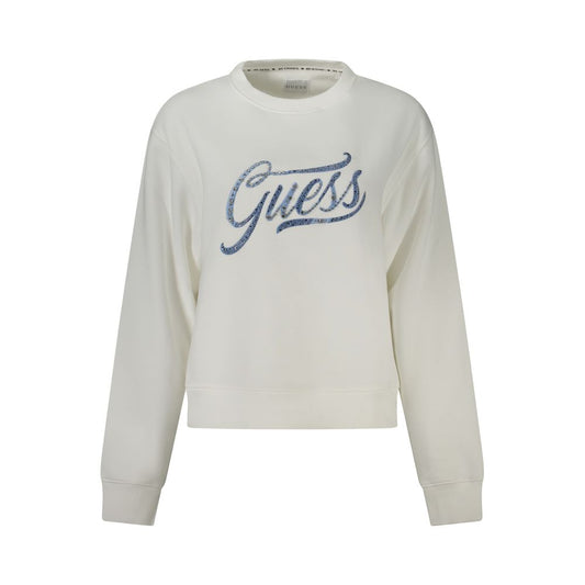 Guess Jeans – Weißer Baumwollpullover für Damen