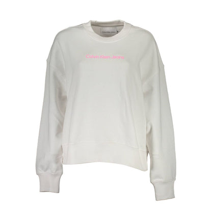 Calvin Klein – Weißer Baumwollpullover