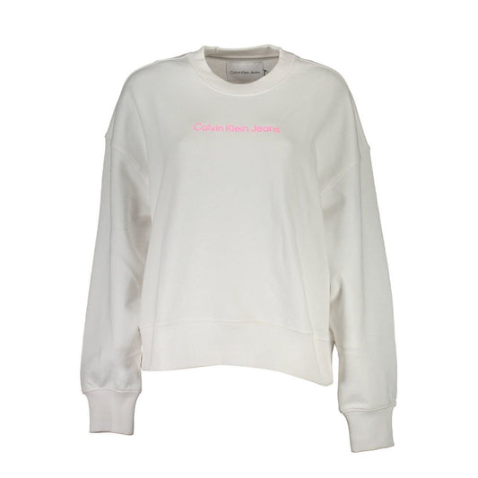 Calvin Klein – Weißer Baumwollpullover