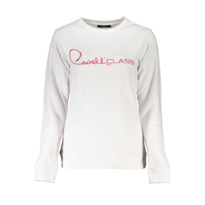 Weißer Baumwollpullover von Cavalli Class