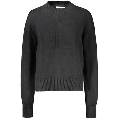 Calvin Klein Damenpullover aus schwarzer Baumwolle