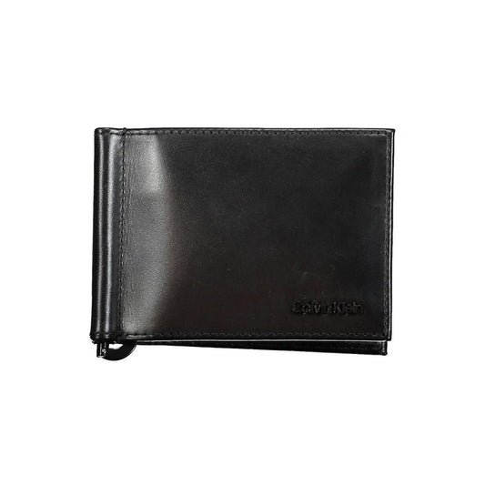 Calvin Klein Herren-Geldbörse aus schwarzem Leder