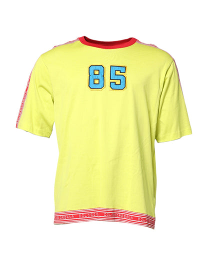 Dolce &amp; Gabbana Green Cotton 85 Patch Crew Neck T-shirt