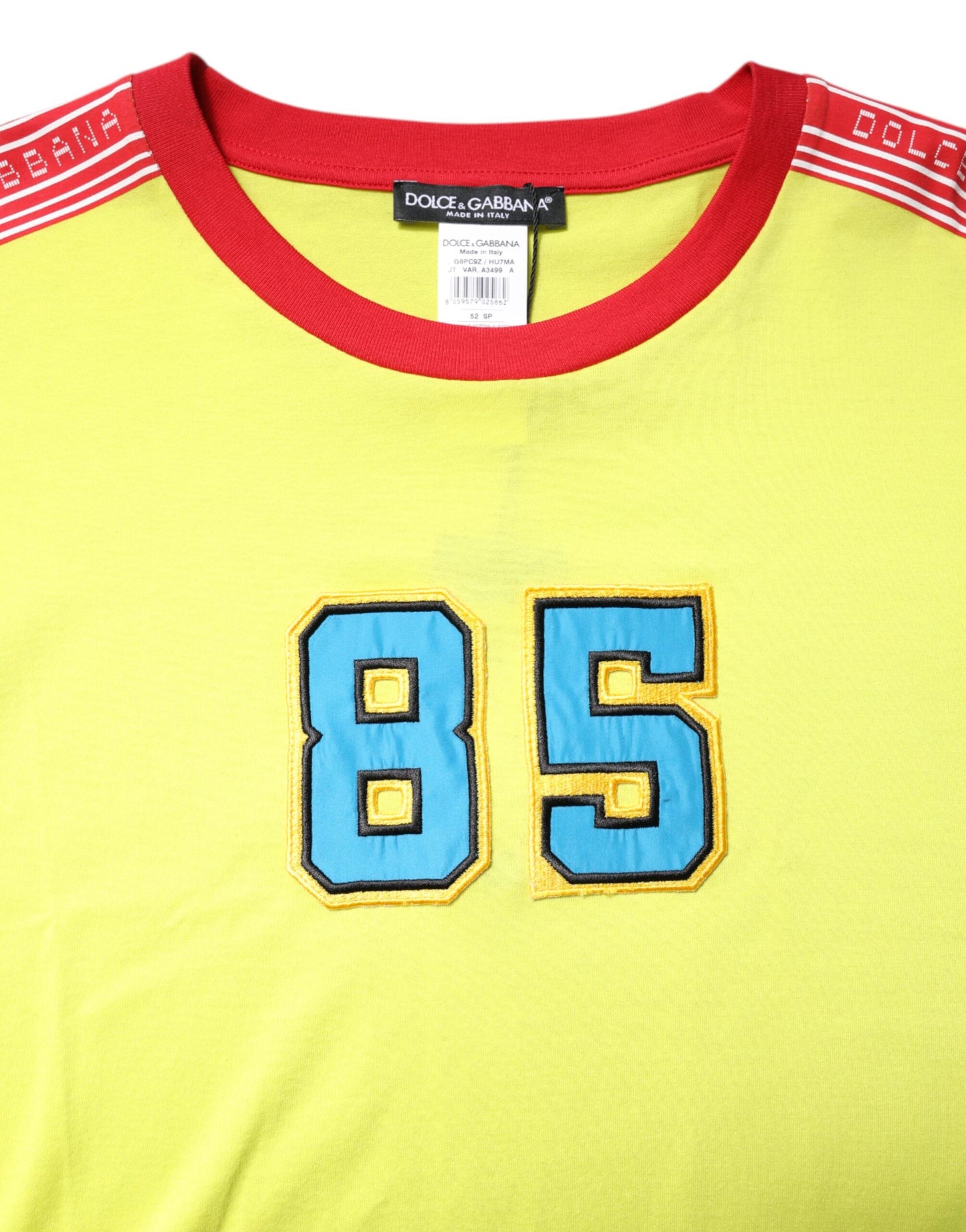 Dolce &amp; Gabbana Green Cotton 85 Patch Crew Neck T-shirt