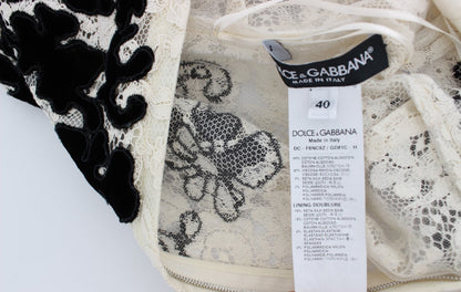 Dolce &amp; Gabbana Ricamo Langes Ball-Maxikleid mit floraler Spitze