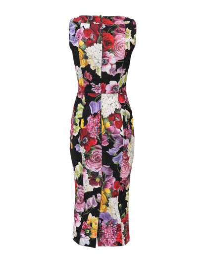 Dolce &amp; Gabbana Mehrfarbiges Ortensia Patchwork-Etuikleid