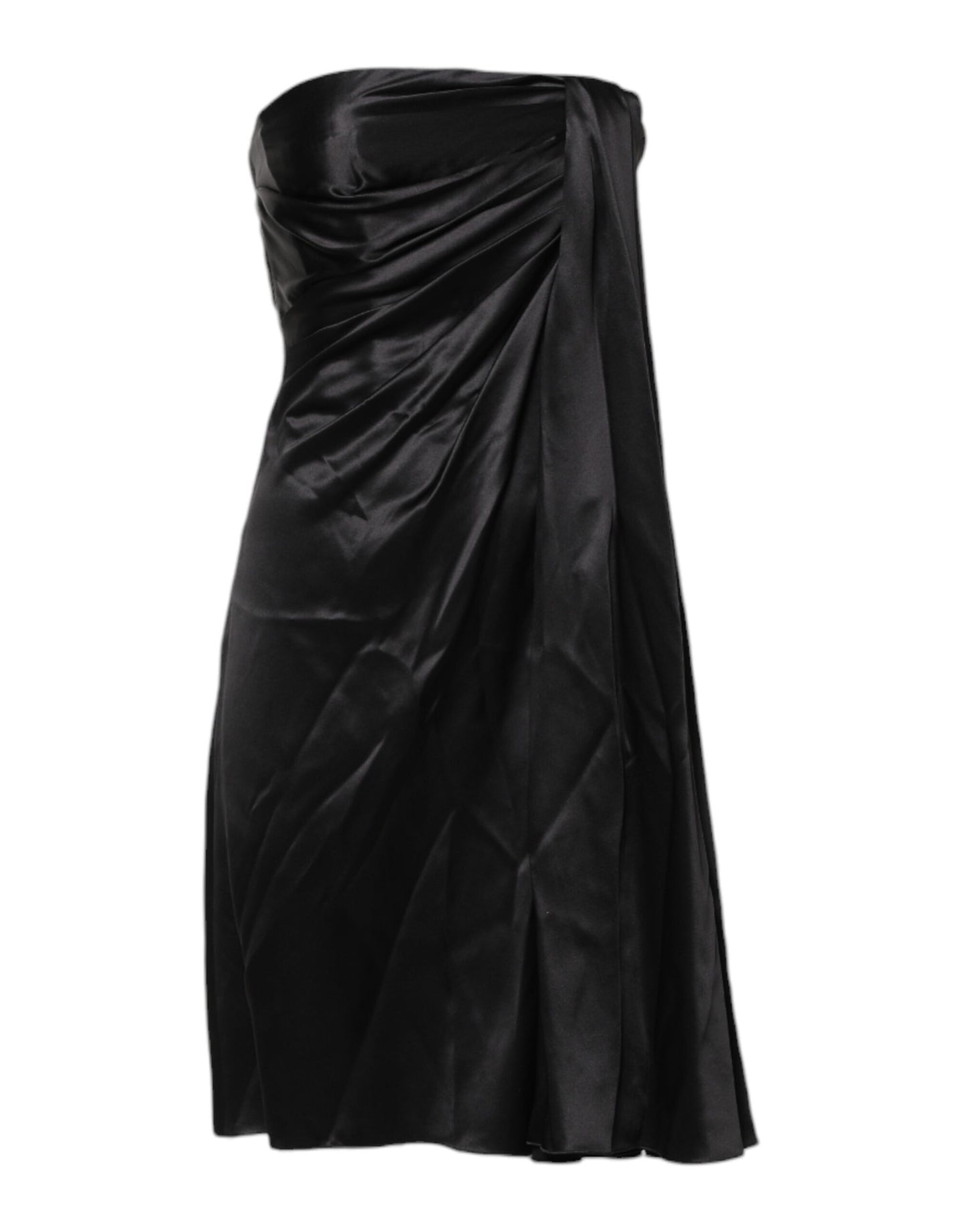 Dolce &amp; Gabbana Schwarzes trägerloses Etui-Minikleid in A-Linie