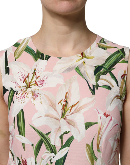 Dolce &amp; Gabbana Tanktop mit Rundhalsausschnitt und mehrfarbigem Blumendruck