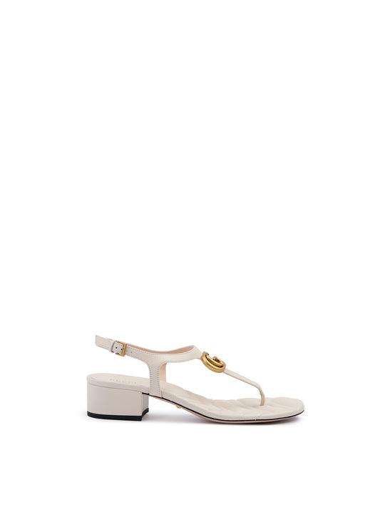Gucci Mystic Weiße Nappaledersandalen „Charlotte“