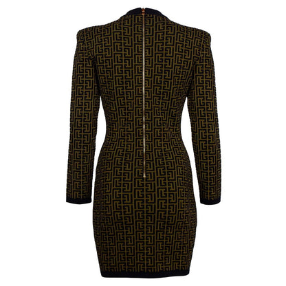 Balmain Braunes Wollkleid