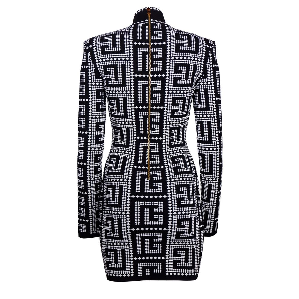 Balmain Schwarzes Viskosekleid