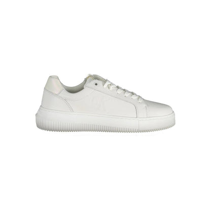 Calvin Klein Damen Sneaker aus weißem Leder