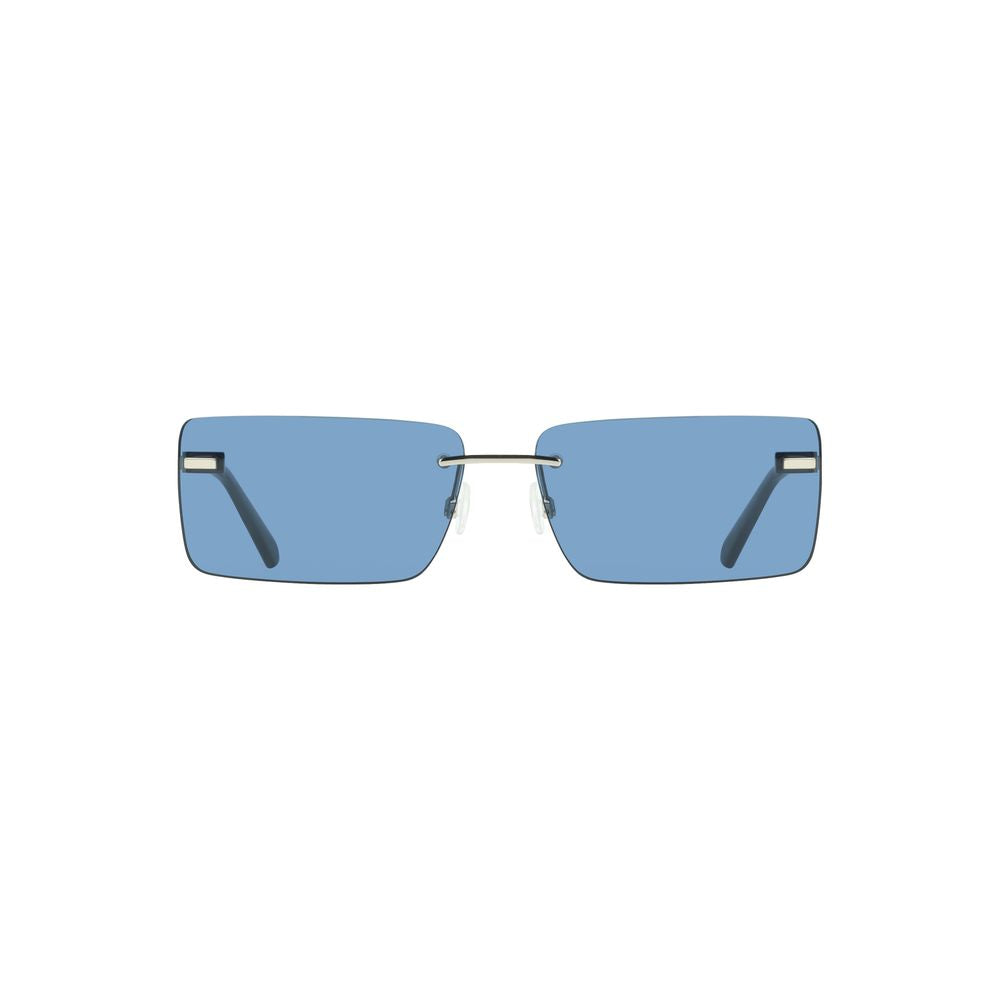 Calvin Klein Damen-Sonnenbrille aus Metall, Blau