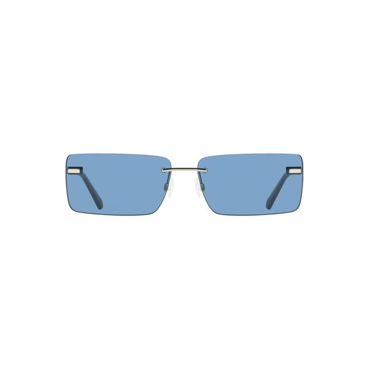 Calvin Klein Damen-Sonnenbrille aus Metall, Blau