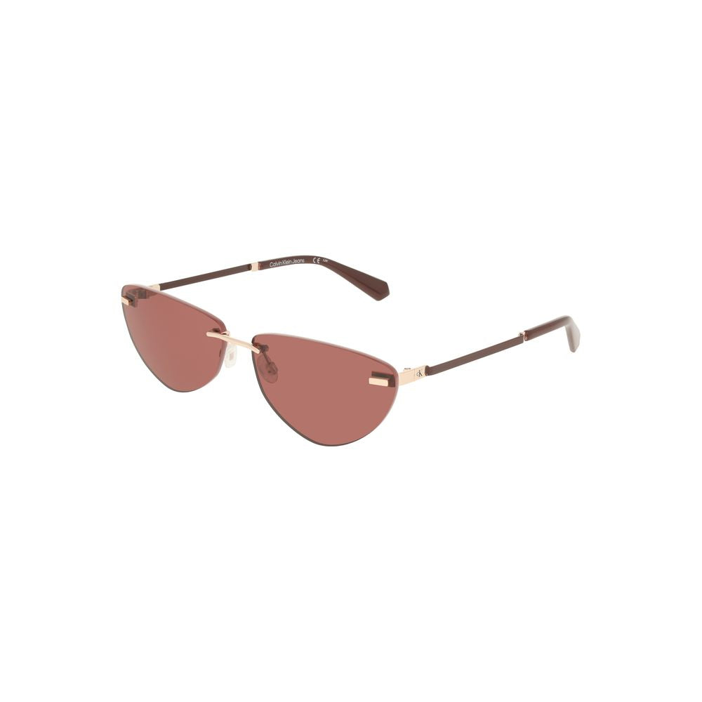 Calvin Klein Damen-Sonnenbrille aus rosa Metall