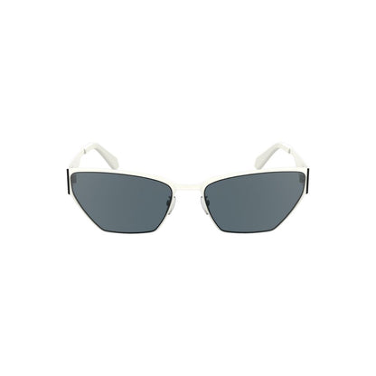 Calvin Klein Damen Sonnenbrille, Weißmetallic