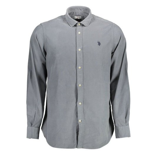US POLO ASSN. Blue Cotton Men Shirt