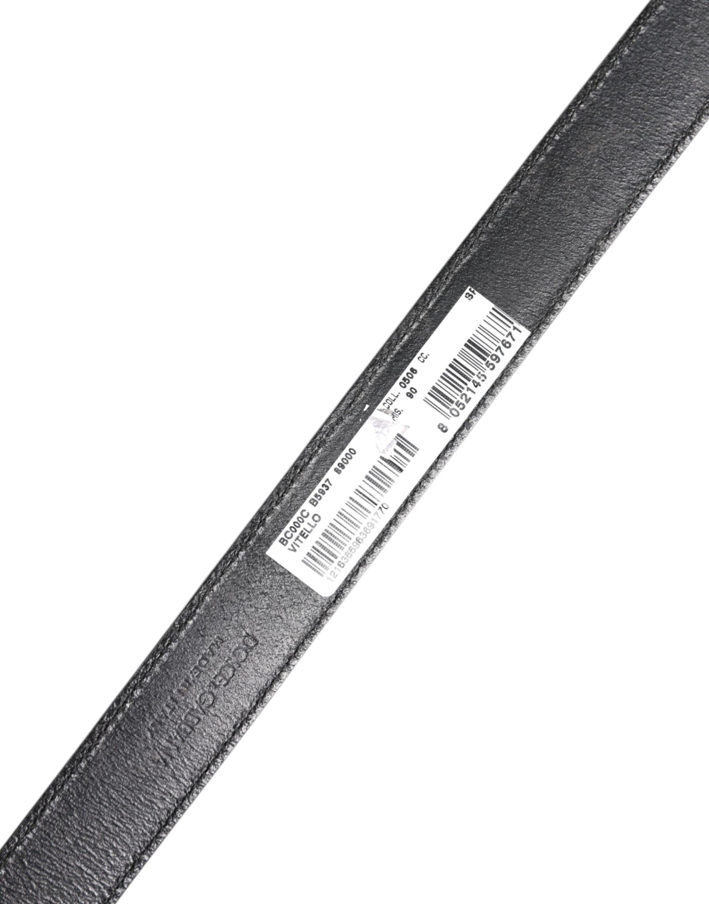 Dolce &amp; Gabbana Black Classic Calfskin Leather Buckle Belt