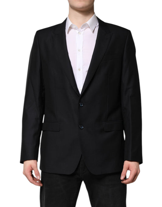 Dolce &amp; Gabbana Dunkelblaue MARTINI Wollblazer-Manteljacke