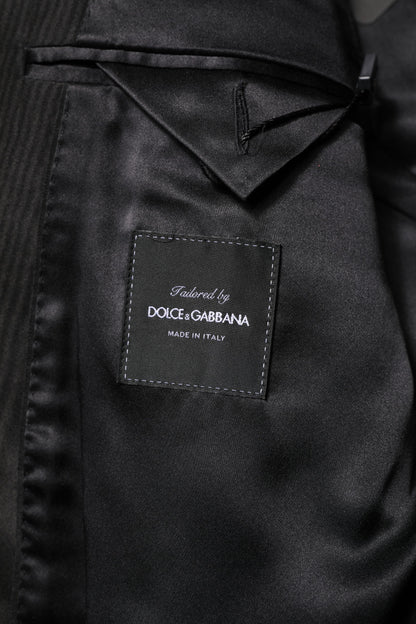 Dolce &amp; Gabbana – Zweireihiger, zweiteiliger Anzug aus Jacquard mit Blumenmuster in Rot