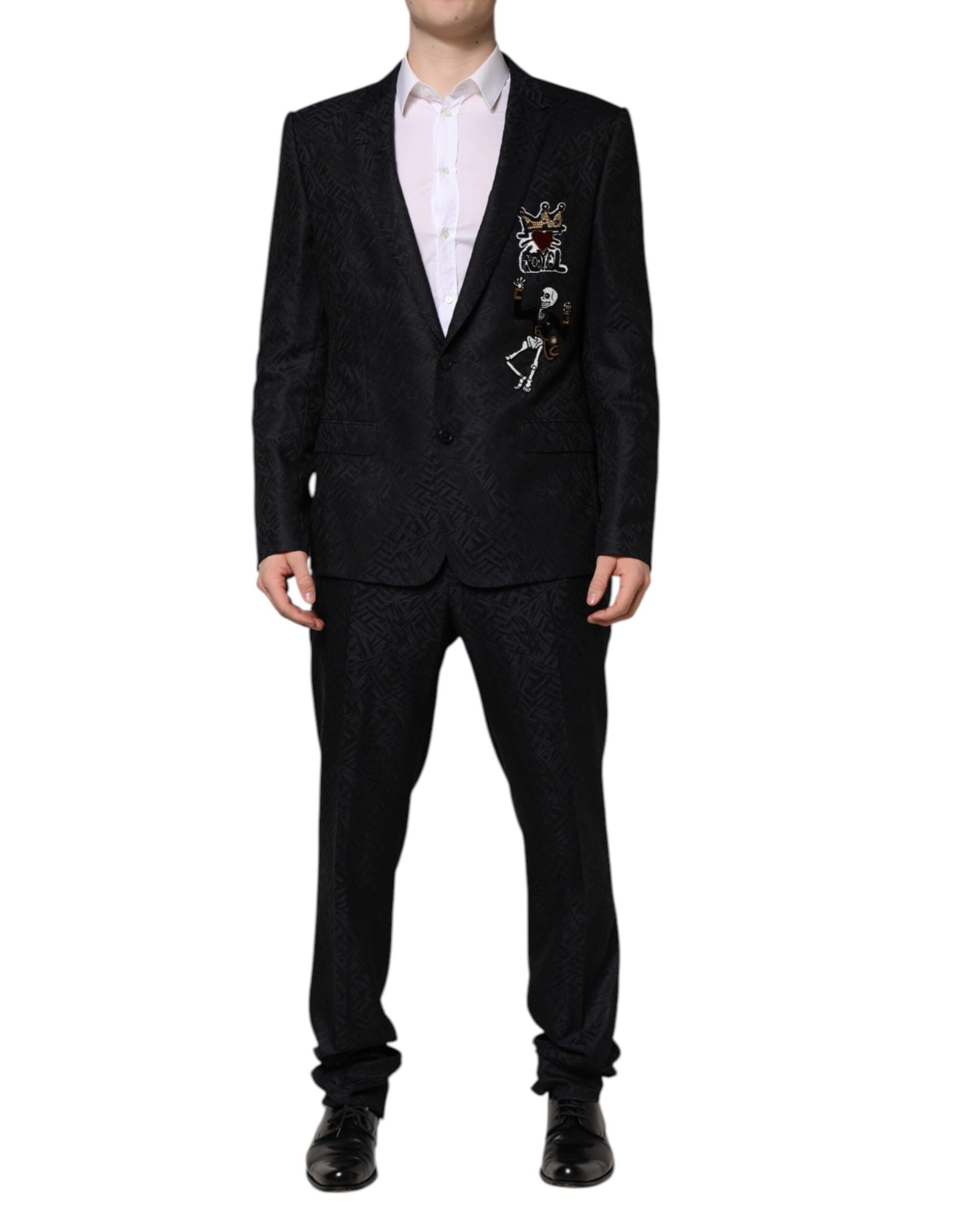 Dolce &amp; Gabbana – Schwarzer MARTINI King Skeleton 2-teiliger Anzug