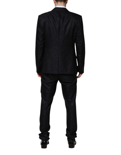 Dolce &amp; Gabbana – Schwarzer MARTINI King Skeleton 2-teiliger Anzug