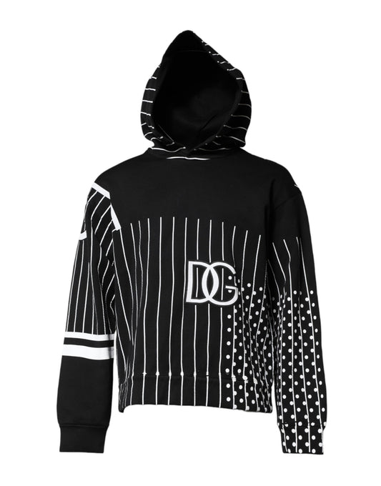 Dolce &amp; Gabbana – Kapuzenpullover mit schwarzen und weißen Streifen