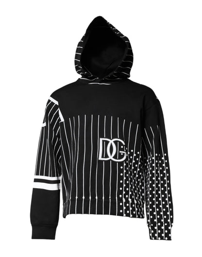 Dolce &amp; Gabbana – Kapuzenpullover mit schwarzen und weißen Streifen