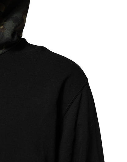 Dolce &amp; Gabbana Schwarzer Camouflage-Kapuzenpullover