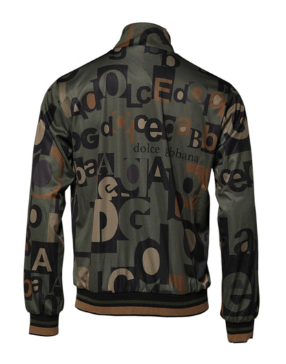 Dolce &amp; Gabbana – Bomberpullover mit durchgehendem Reißverschluss und mehrfarbigem Logo für Herren